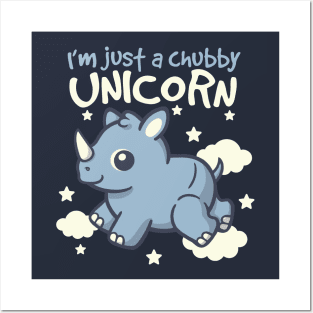 Rhino chubby unicorn Posters and Art